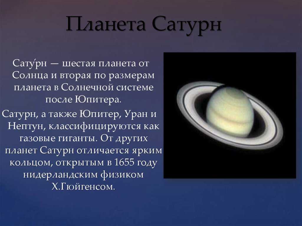 Планета сатурн