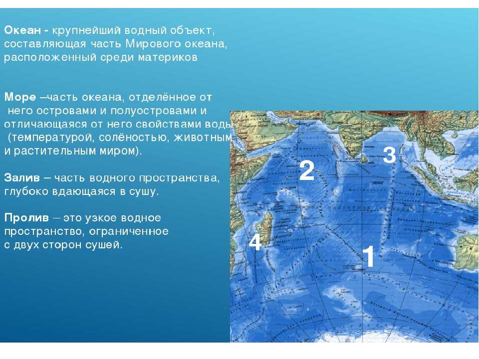 Основные части мирового океана и материки, их названия (6 класс география)