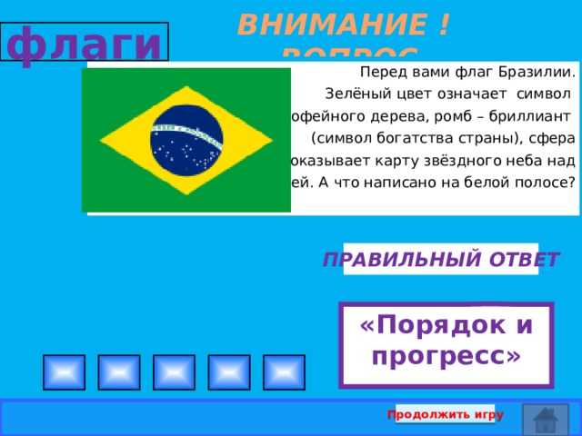 Флаг бразилии