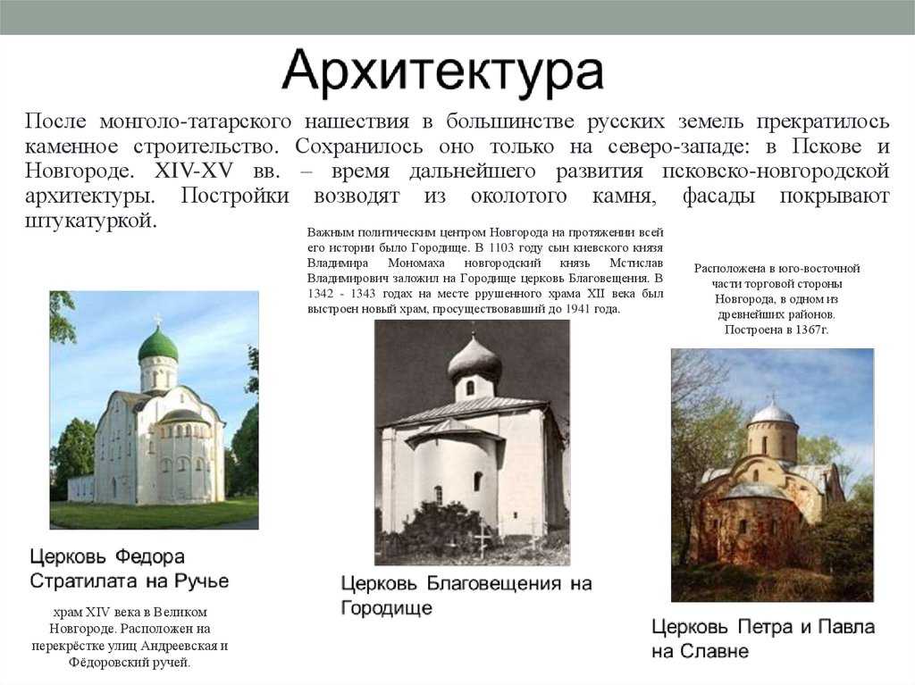 Архитектура времен монгольского нашествия