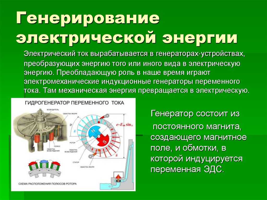 Производство, передача и распределение электрической энергии
