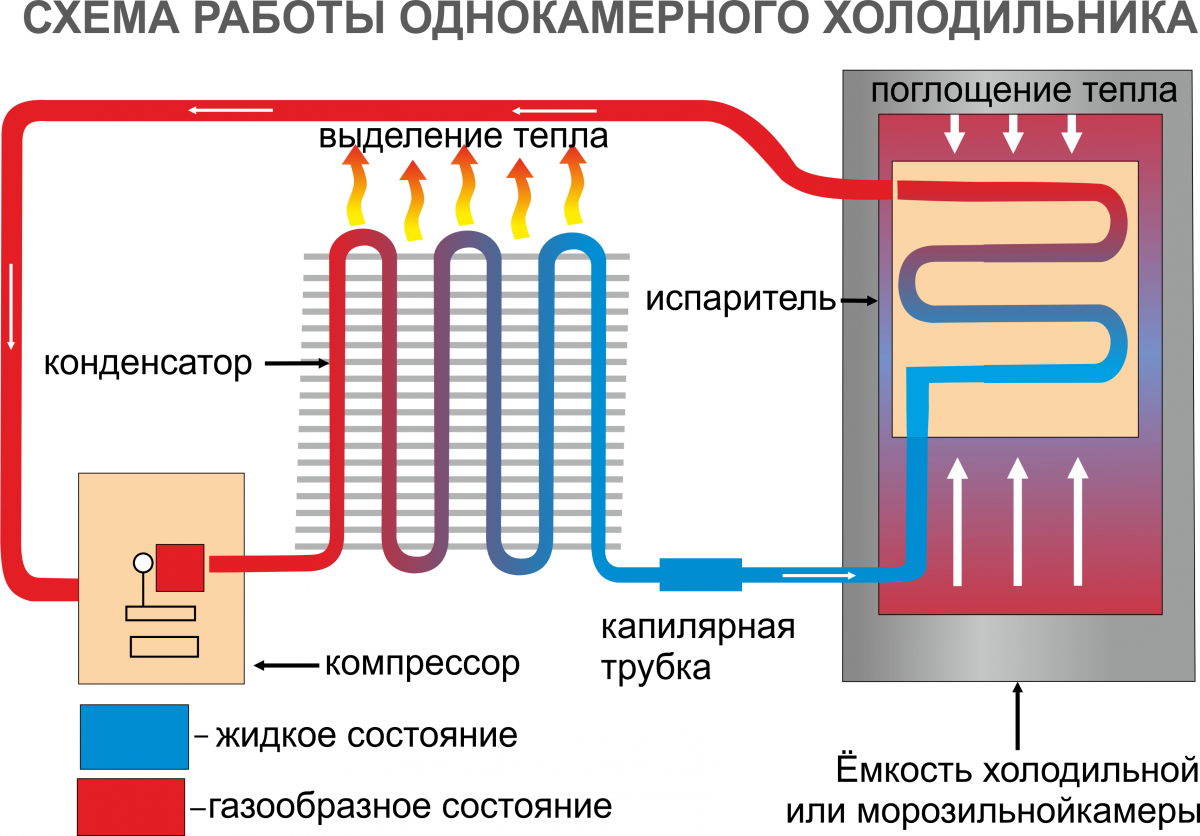 , как сильно холодильник нагревает помещение, а также по какому принципу он работает